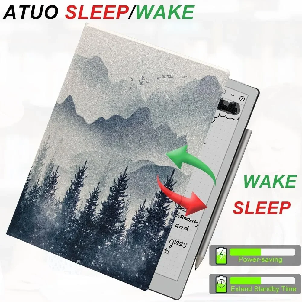Case for Onyx Boox Go 10.3 Gen II Magnetic Stand Folio Cover Forest Mountains